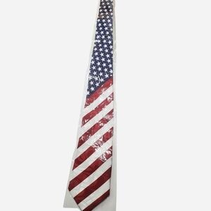 American Flag Mens Neck Tie Classic Style USA Patriotic Necktie Brand New